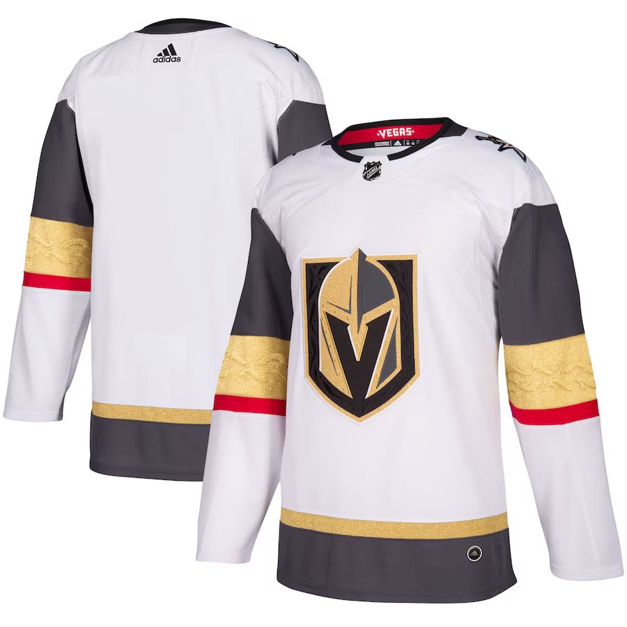Men Vegas Golden Knights adidas White Away Authentic Blank NHL Jersey
